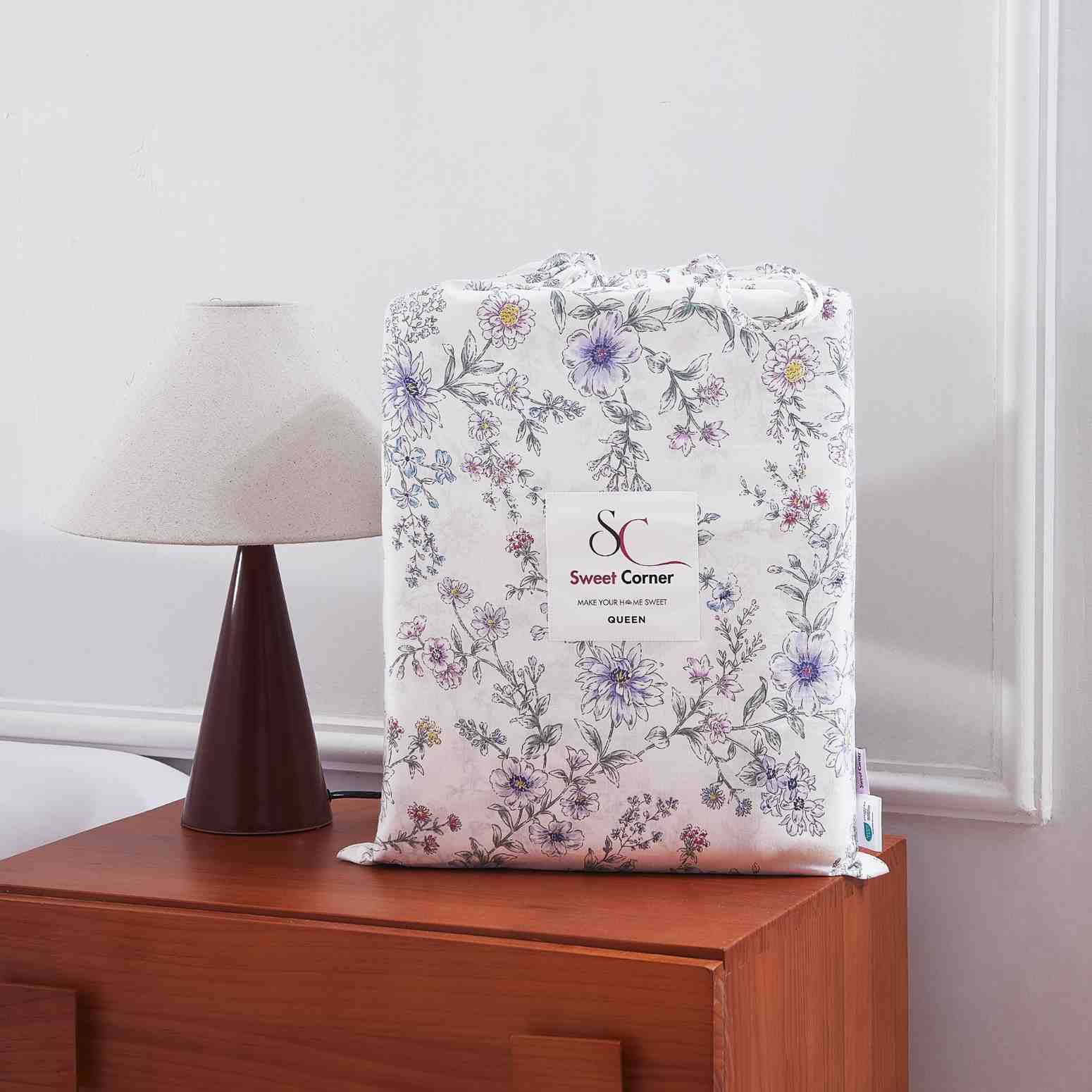 Emma duvet cover corner detail showing premium stitching