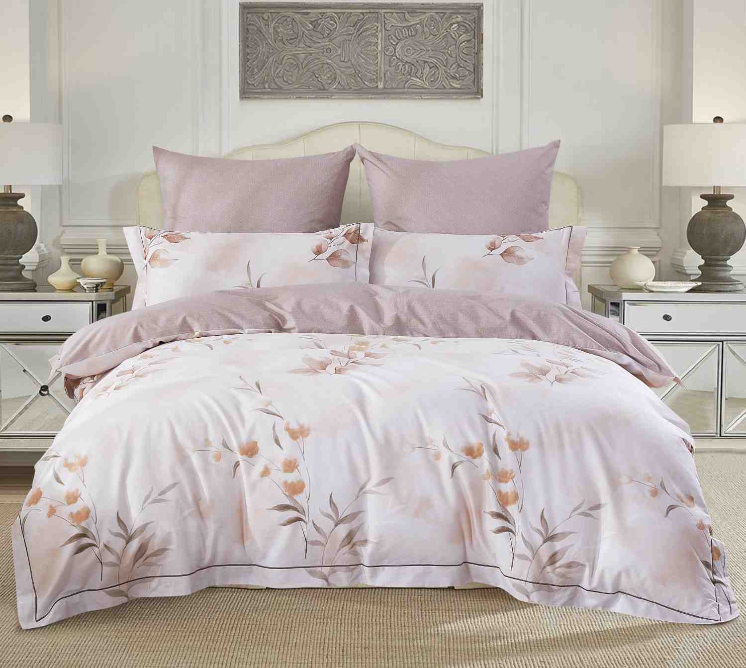 Munich duvet cover styled on bed in modern bedroom setting