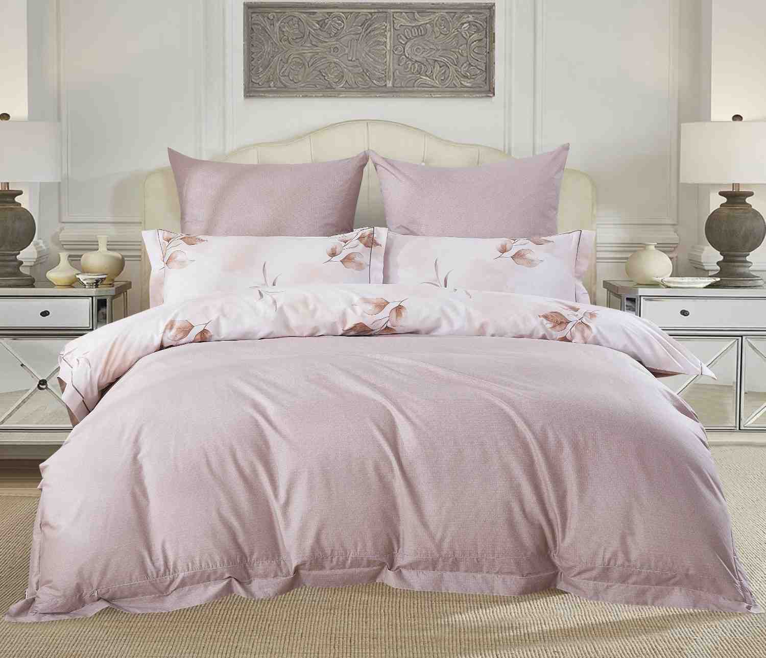 Munich OEKO-TEX cotton bedding in cozy bedroom interior