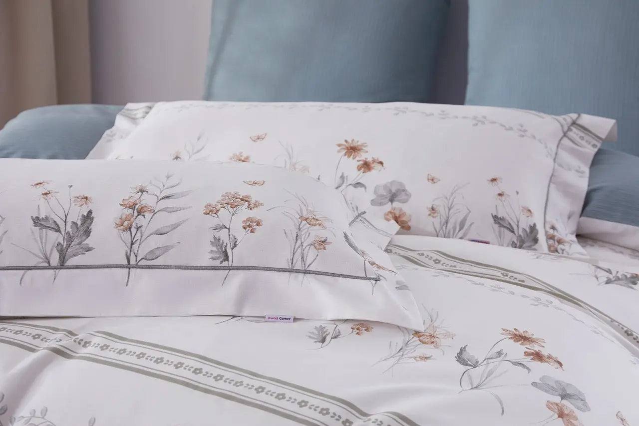 Hamburg floral duvet cover set creating elegant bedroom atmosphere