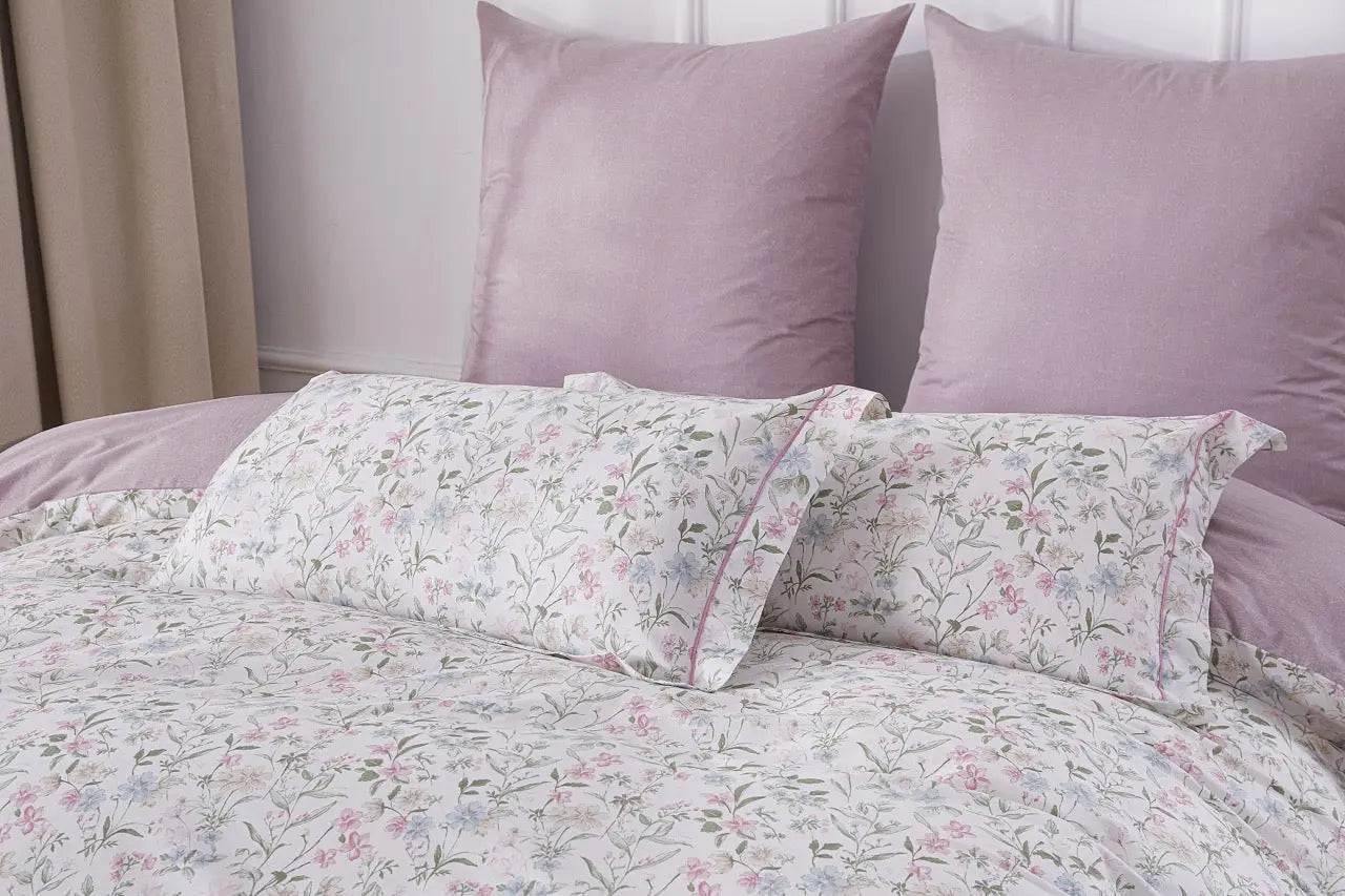 Julia OEKO-TEX cotton bedding in cozy bedroom interior