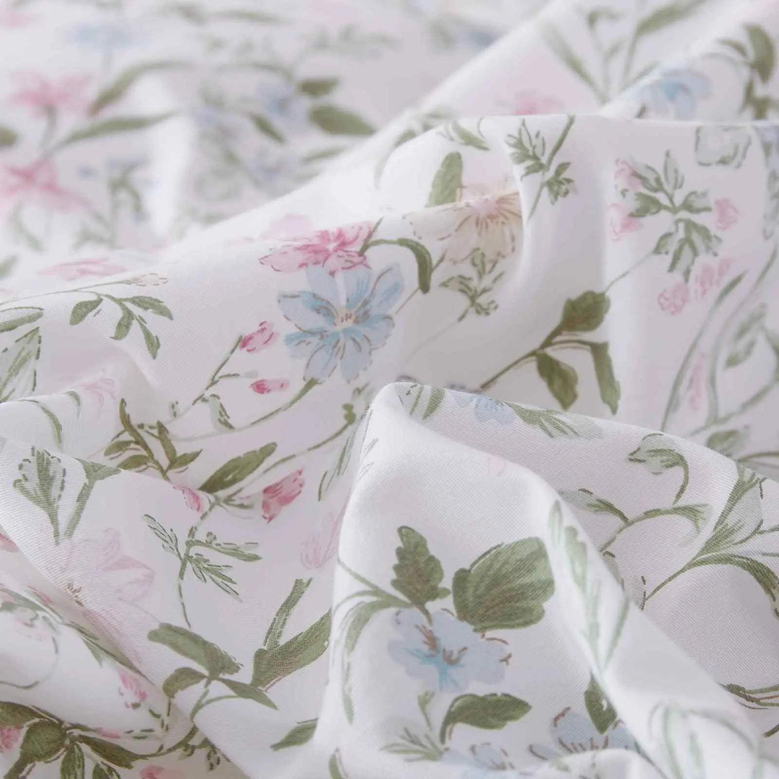 Julia floral pattern detail on natural cotton duvet cover